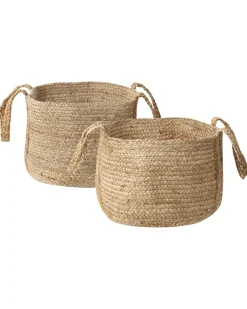 Set di 2 cestini KORNAK Iuta Naturale
