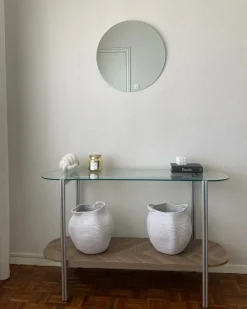 Set di 2 cestini PANJGUR Cotone Bianco