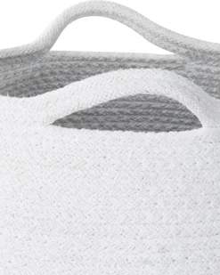 Set di 2 cestini PANJGUR Cotone Bianco