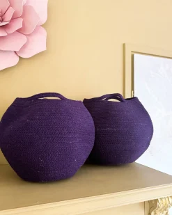 Set di 2 cestini PANJGUR Cotone Viola