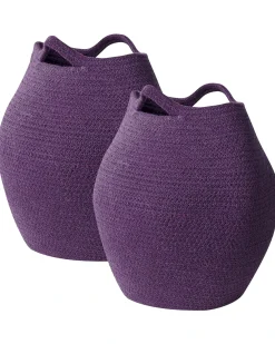 Set di 2 cestini PANJGUR Cotone Viola