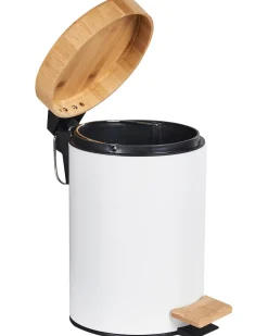 Set di 2 cestini per i rifiuti 3 L ECOSMART Metallo Bianco