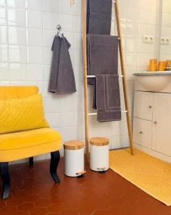 Set di 2 cestini per i rifiuti 3 L ECOSMART Metallo Bianco