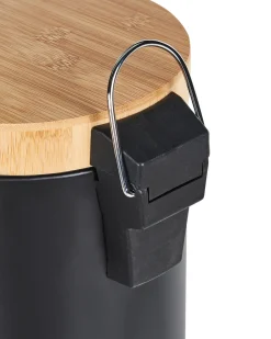 Set di 2 cestini per i rifiuti 3 L ECOSMART Metallo Nero