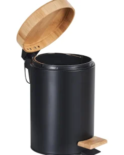 Set di 2 cestini per i rifiuti 3 L ECOSMART Metallo Nero