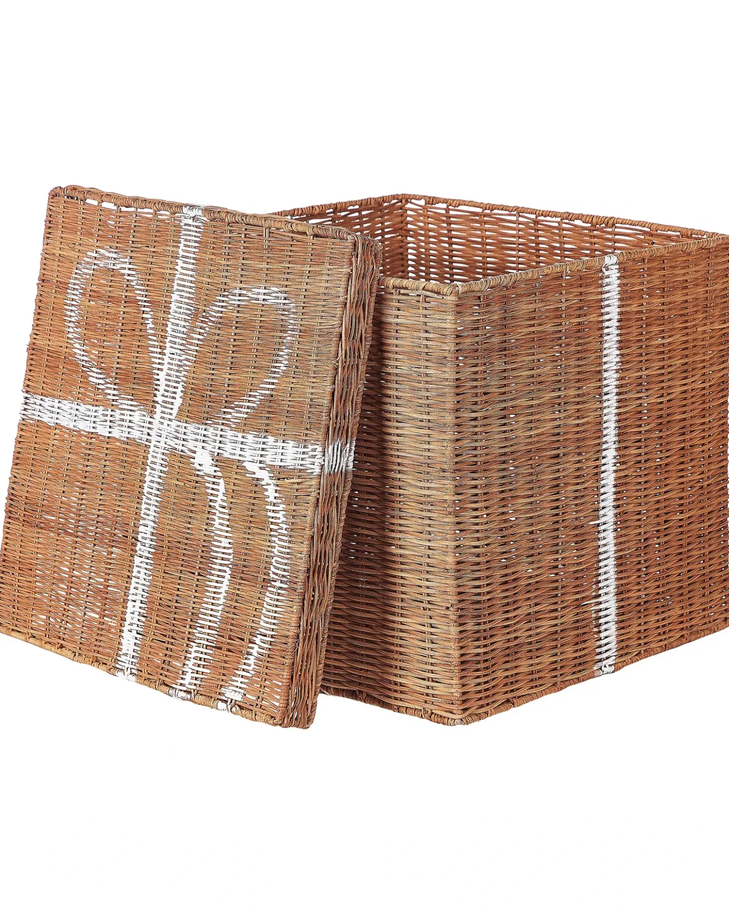 Set di 3 cestini Regali di Natale CADEAU Rattan Naturale