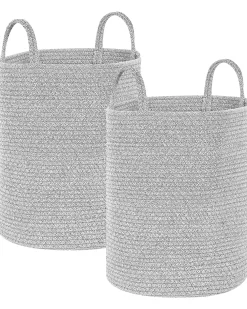 Set di 2 cestini SARYK Cotone Grigio