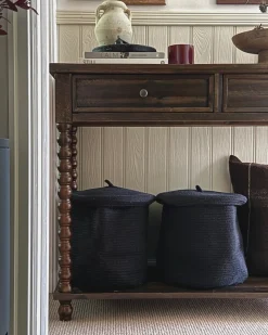Set di 2 cestini SILOPI Cotone Nero
