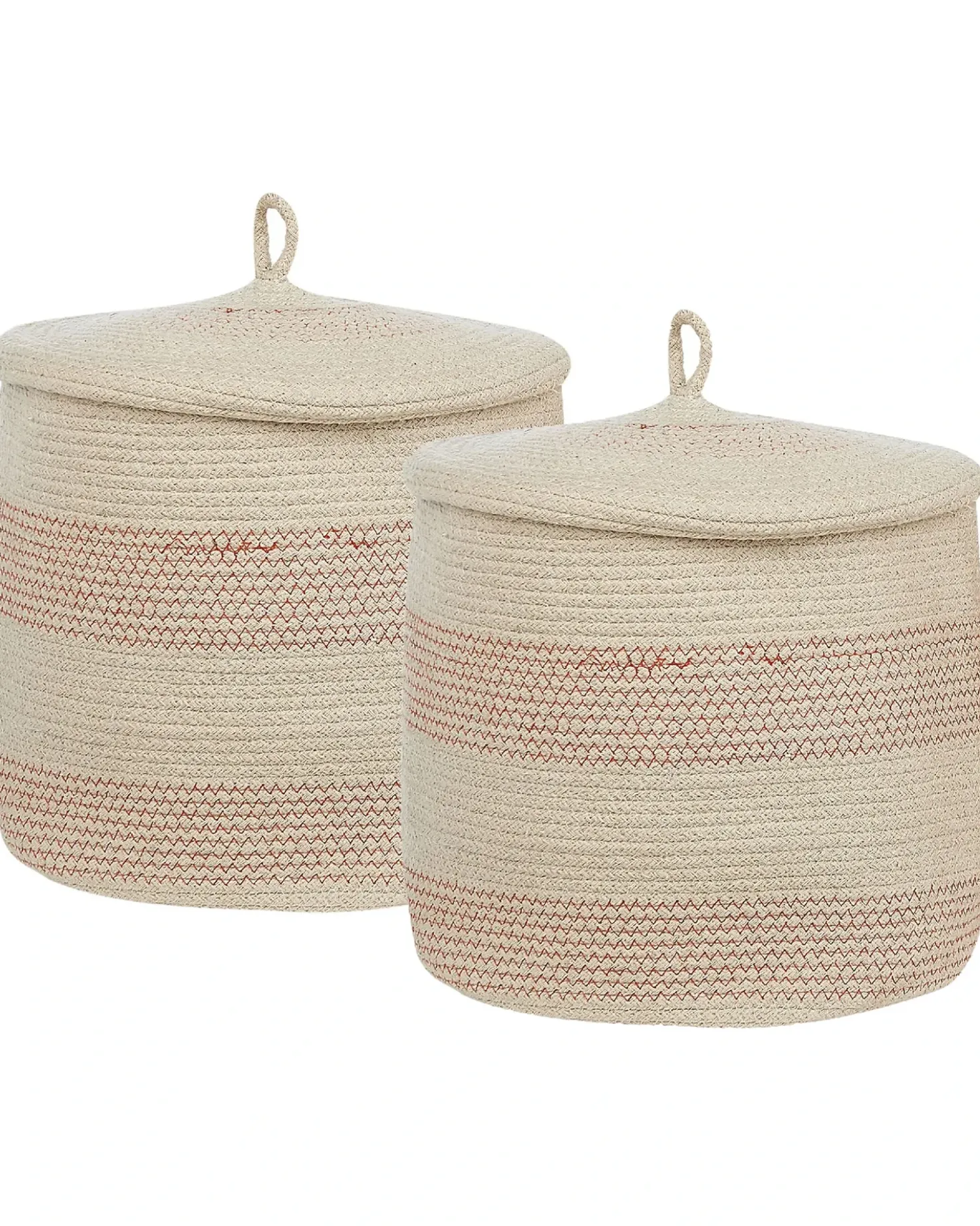 Set di 2 cestini SILOPI Cotone Beige chiaro