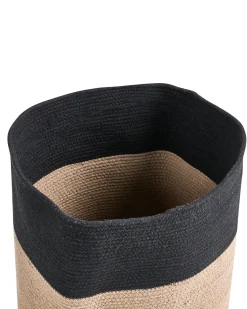 Set di 2 cestini SILOPI Cotone Nero/Beige