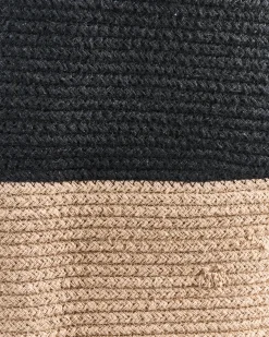 Set di 2 cestini SILOPI Cotone Nero/Beige