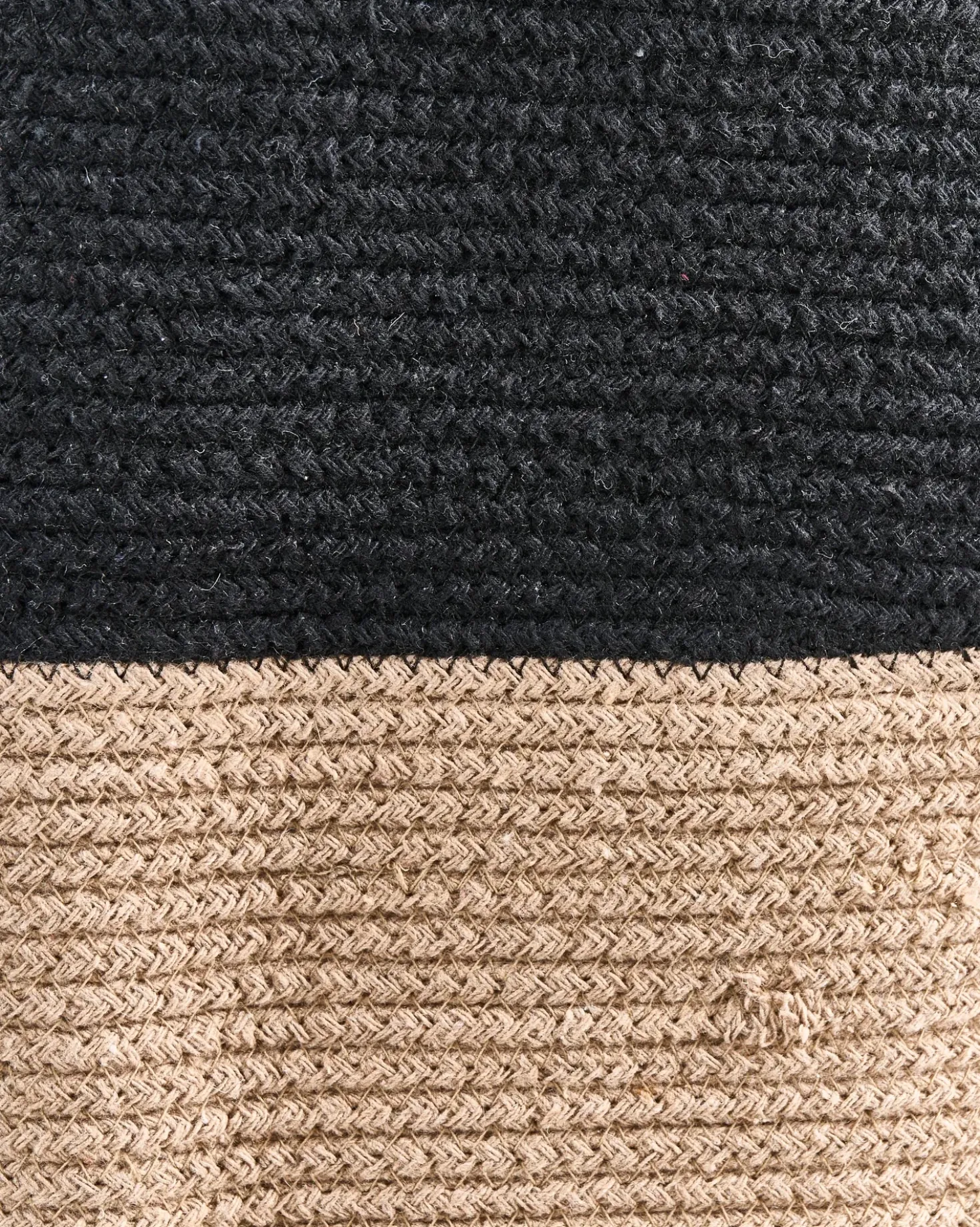 Set di 2 cestini SILOPI Cotone Nero/Beige