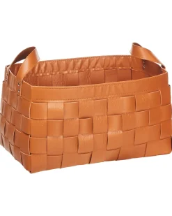 Set di 2 cestini SIPPAR Pelle sintetica Marrone dorato