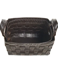 Set di 2 cestini SIPPAR Pelle sintetica Marrone scuro