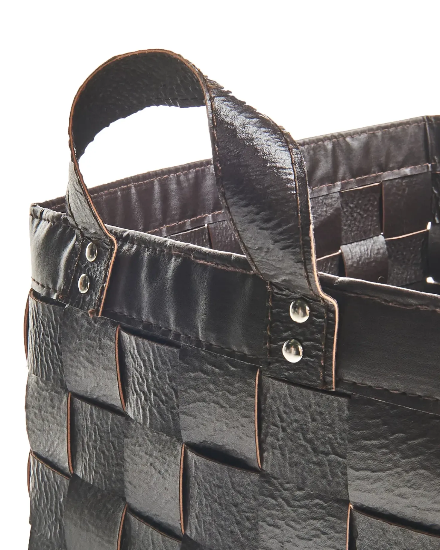 Set di 2 cestini SIPPAR Pelle sintetica Marrone scuro