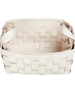 Set di 2 cestini SIPPAR Pelle sintetica Beige