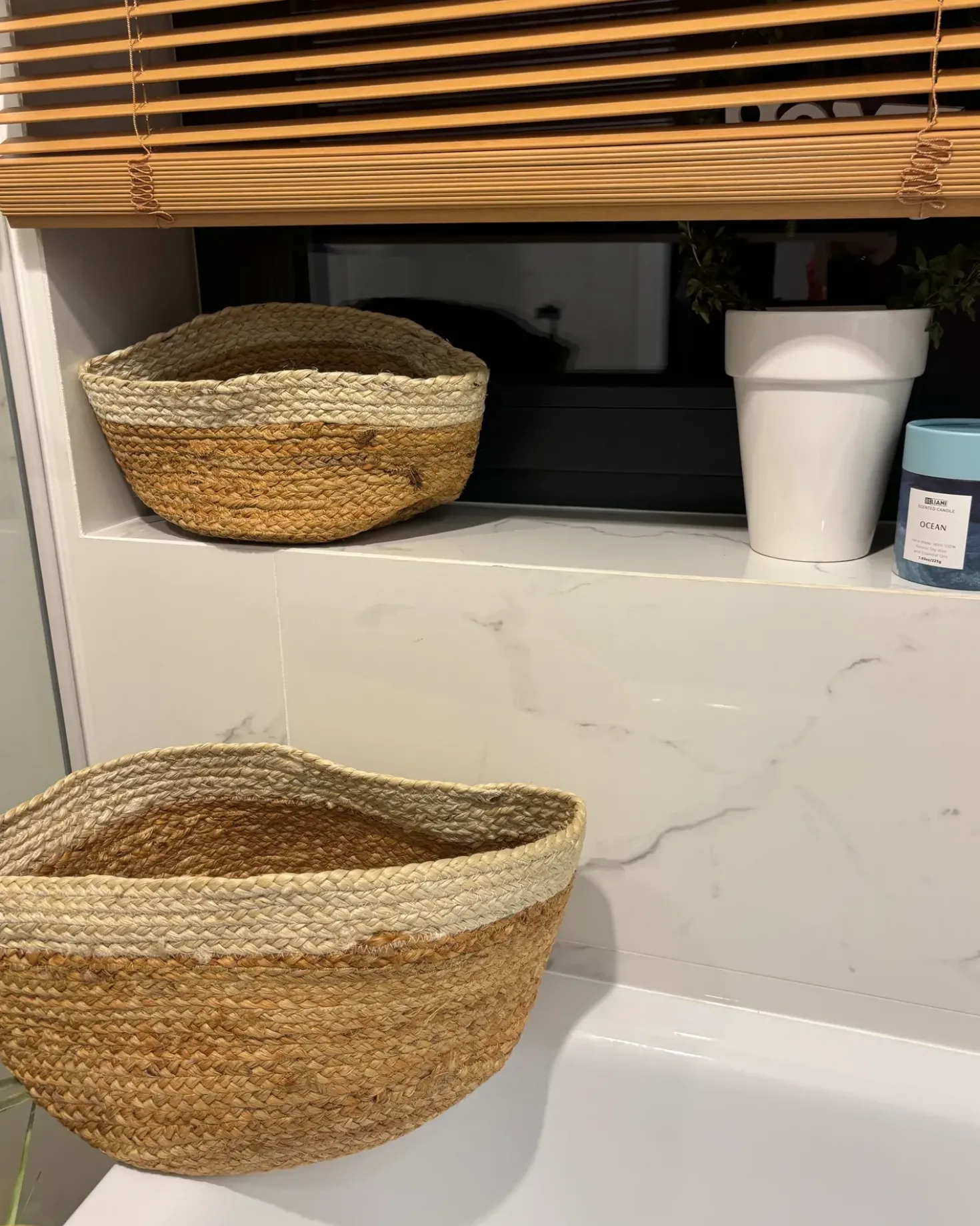 Set di 3 cestini TAJORI Iuta Naturale