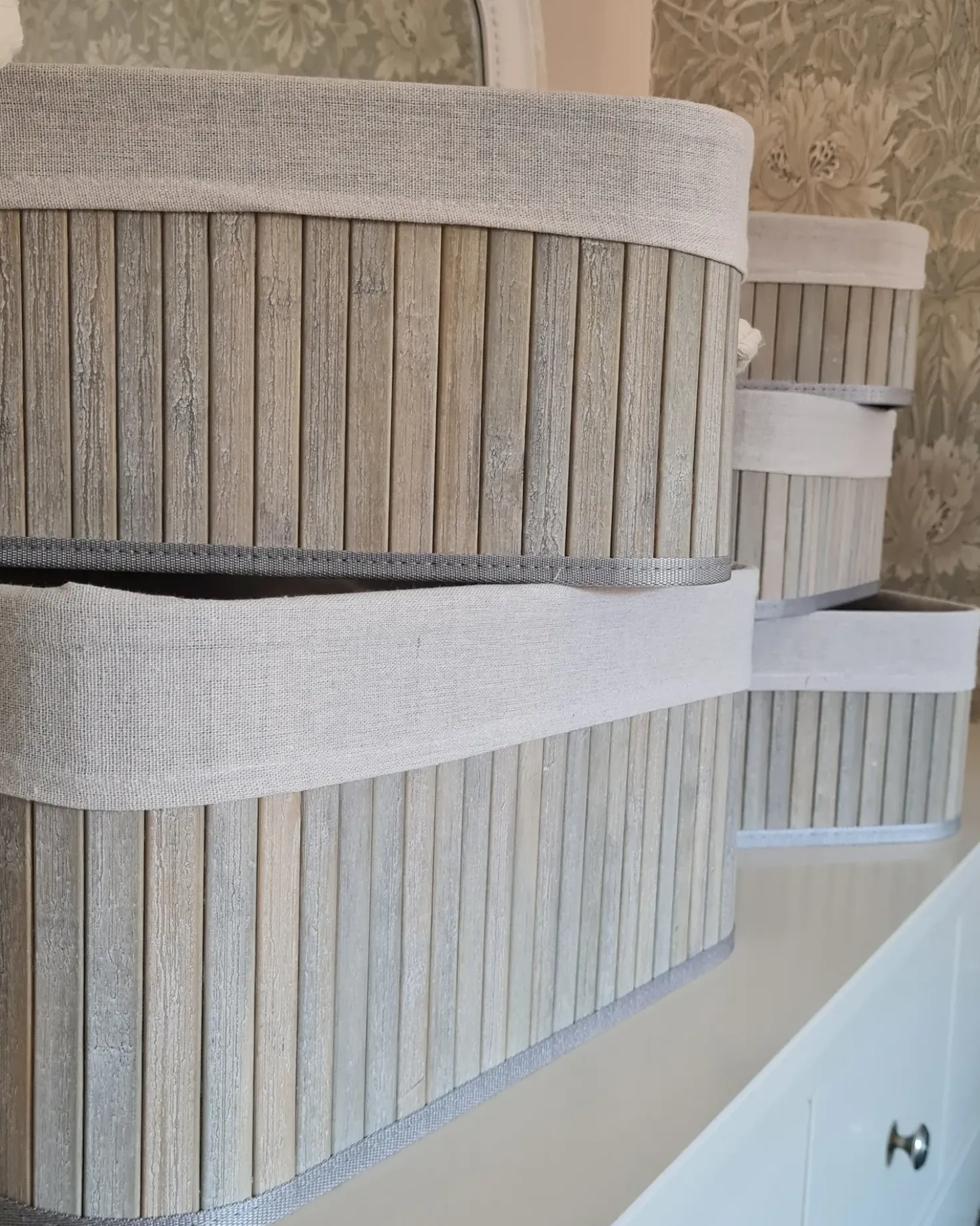 Set di 5 cestini TALPE Bambù Grigio