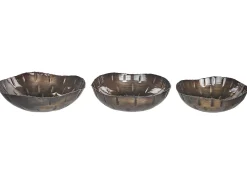 Set di 3 ciotole decorative PINANG Metallo Ottone