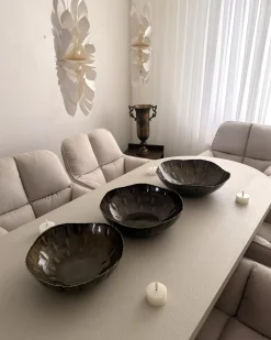 Set di 3 ciotole decorative PINANG Metallo Ottone