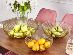 Set di 3 ciotole decorative GARUT Metallo Oro
