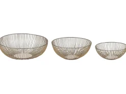 Set di 3 ciotole decorative GARUT Metallo Oro
