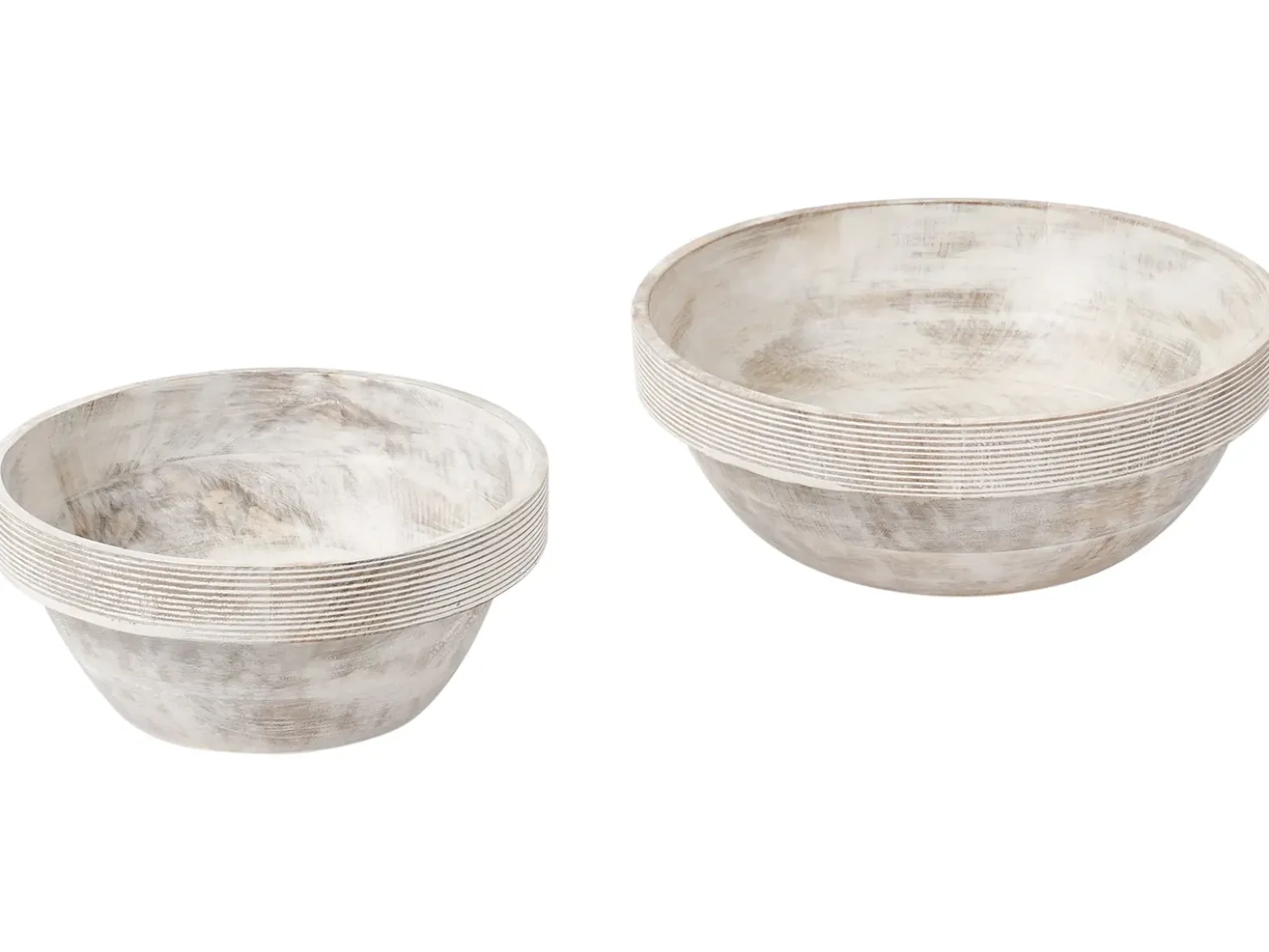 Set di 2 ciotole decorative MINYA Legno di mango Marrone chiaro