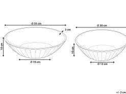 Set di 2 ciotole decorative SOHAG Legno di mango Marrone