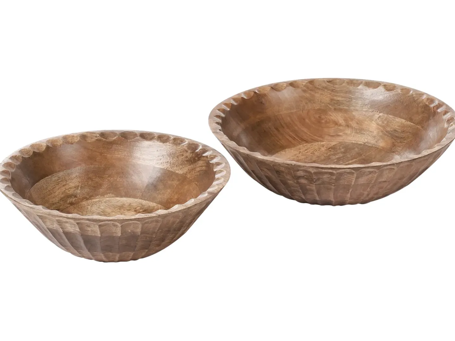 Set di 2 ciotole decorative SOHAG Legno di mango Marrone