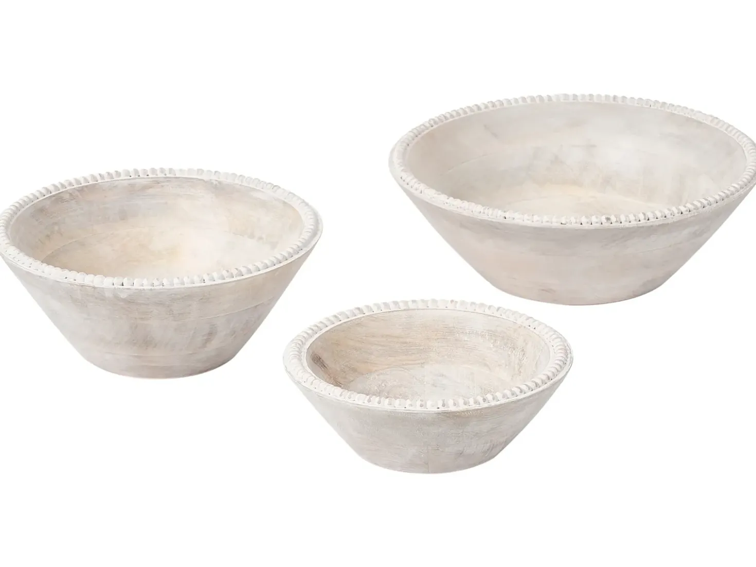 Set di 3 ciotole decorative TANTA Legno di mango Marrone chiaro