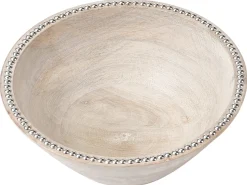 Set di 2 ciotole decorative LUXOR Legno di mango Marrone chiaro