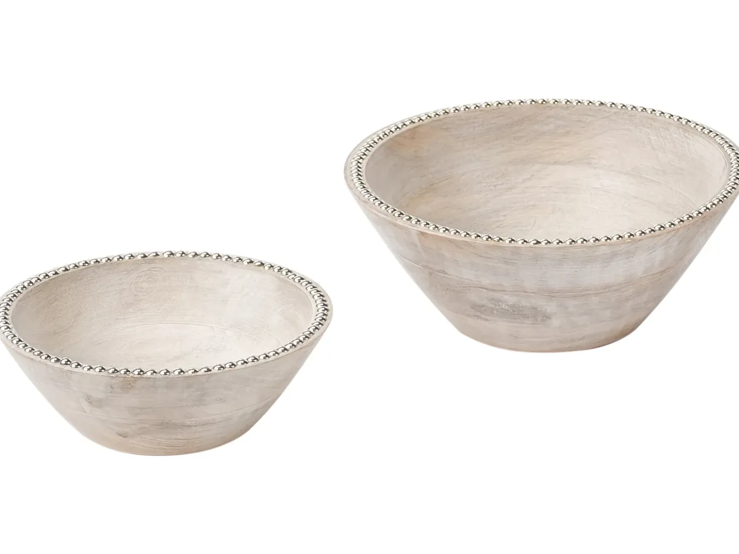 Set di 2 ciotole decorative LUXOR Legno di mango Marrone chiaro