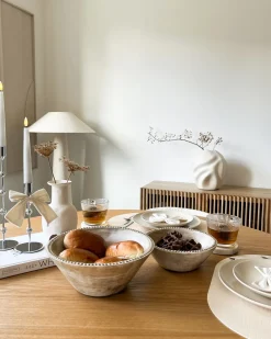 Set di 2 ciotole decorative LUXOR Legno di mango Marrone chiaro