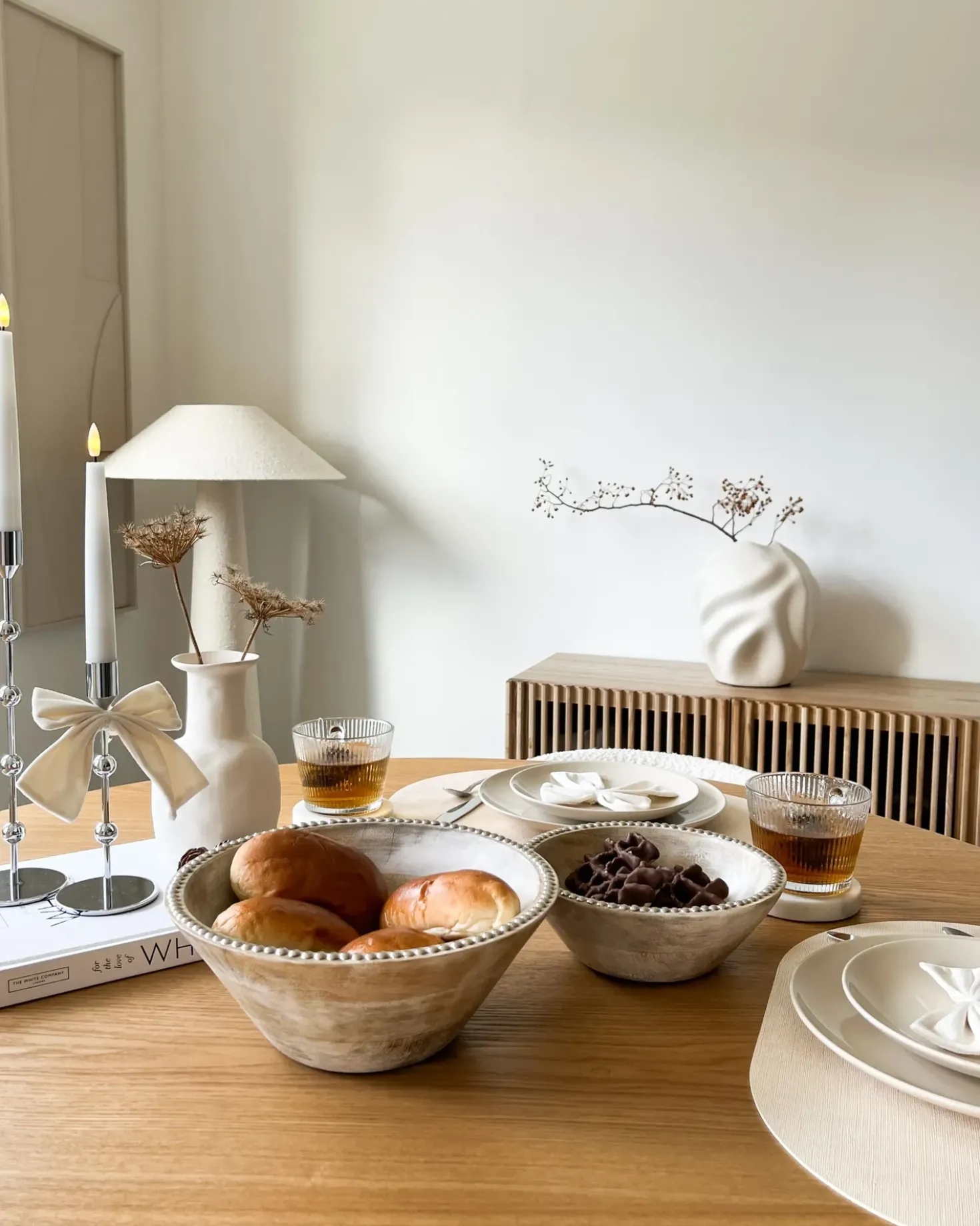 Set di 2 ciotole decorative LUXOR Legno di mango Marrone chiaro