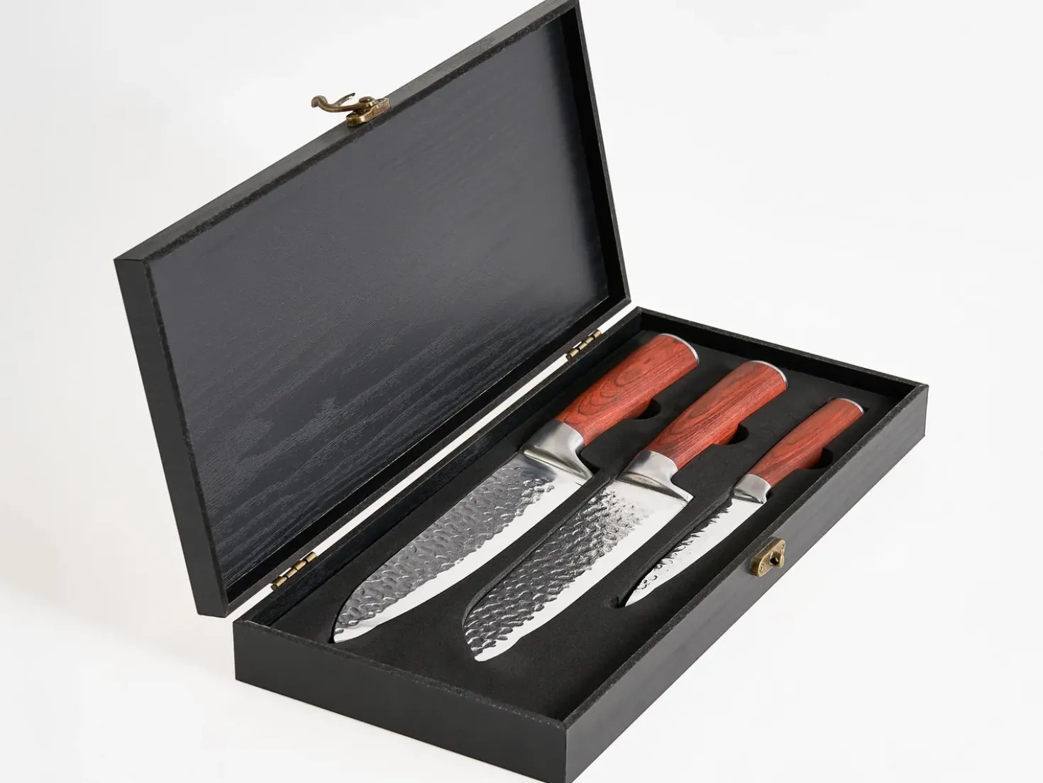 Set di 3 coltelli Acciaio Damasco KASHIWA Marrone