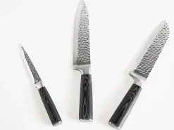 Set di 3 coltelli Acciaio Damasco KASHIWA Nero