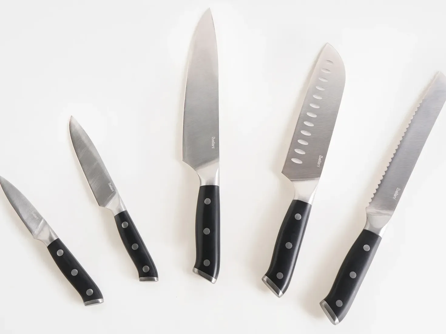 Set di 5 coltelli con ceppo IKEDA Nero