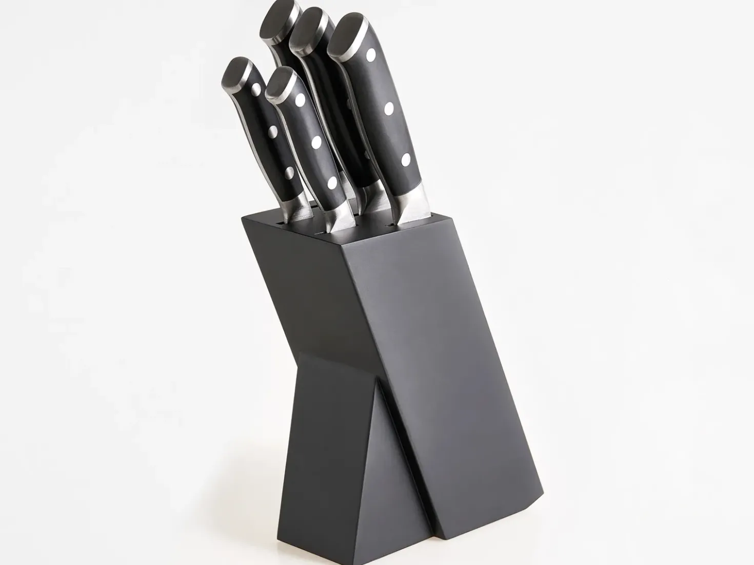 Set di 5 coltelli con ceppo IKEDA Nero