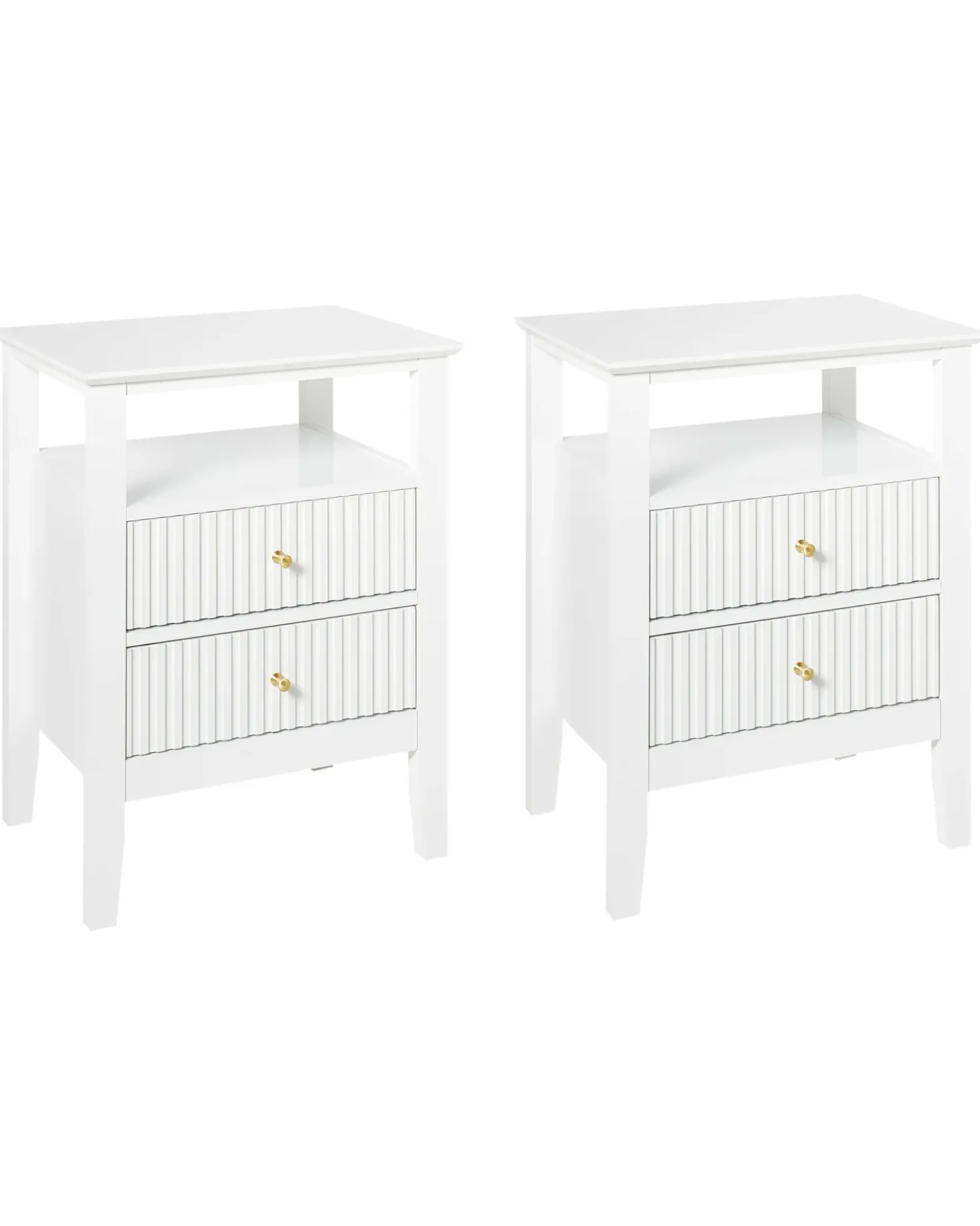 Set di 2 comodini ASSISI Bianco