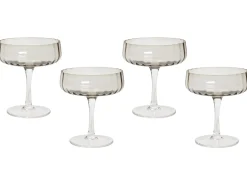Set di 4 coppe da champagne QUARTZ 170 ml Grigio