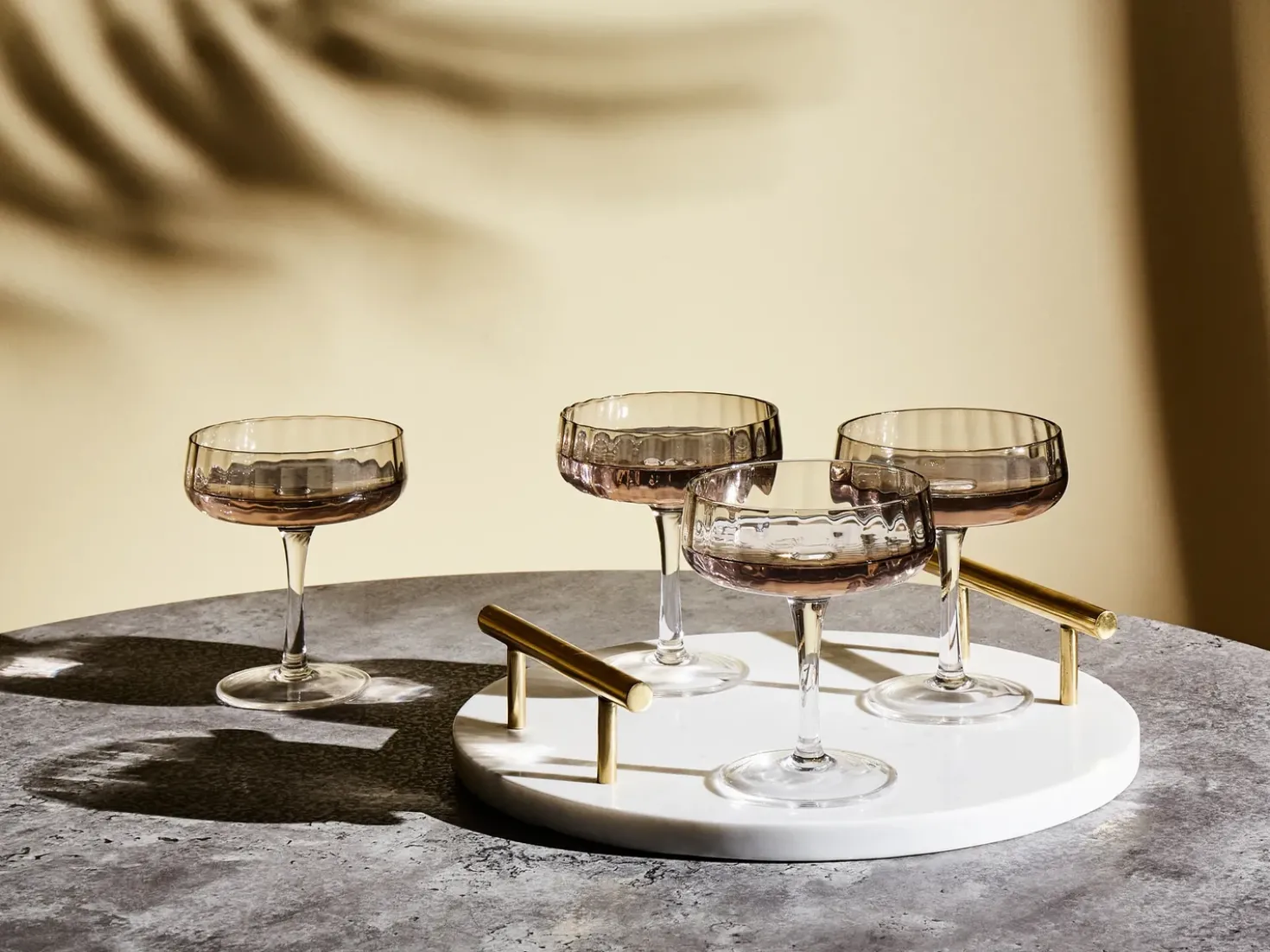 Set di 4 coppe da champagne QUARTZ 170 ml Grigio
