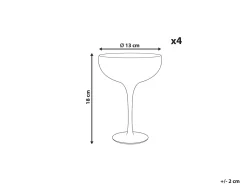 Set di 4 coppe da champagne TOPAZ 450 ml Trasparente