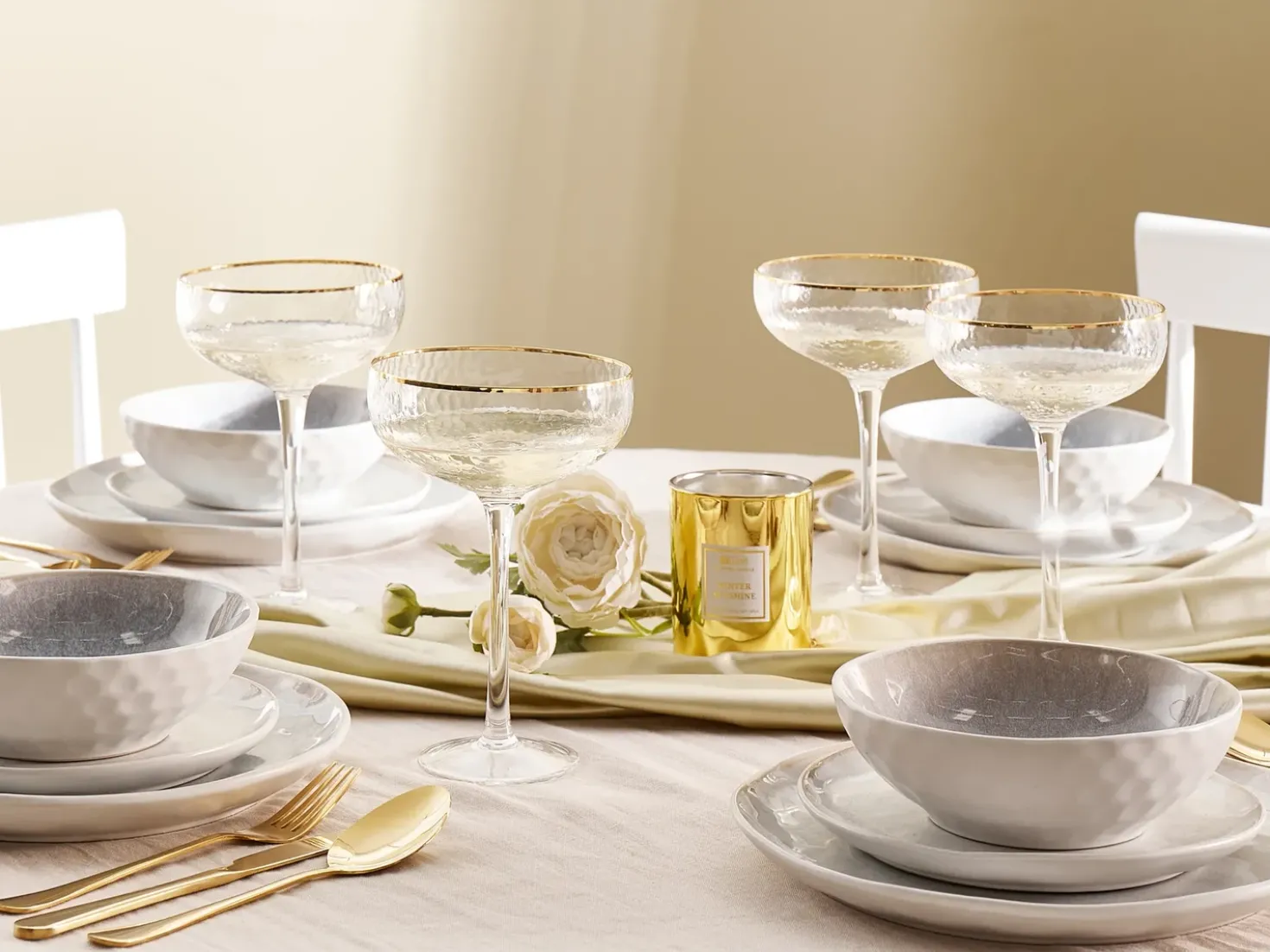 Set di 4 coppe da champagne TOPAZ 450 ml Trasparente