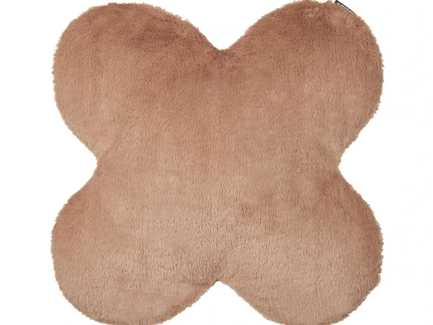 Set di 2 cuscini ACHILLEA Finta pelliccia 54 x 54 cm Beige Tinta unita