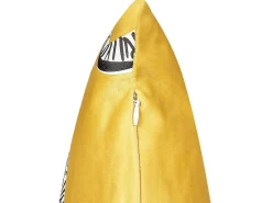 Set di 2 cuscini ACONITUM Velluto 45 x 45 cm Giallo Trama animale