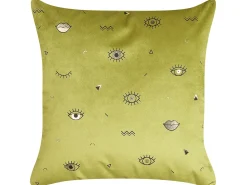 Set di 2 cuscini AEONIUM Velluto 45 x 45 cm Verde oliva Trama astratta