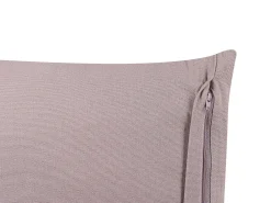Set di 2 cuscini AGAPANTHUS Velluto 45 x 45 cm Rosa A strisce
