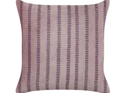 Set di 2 cuscini AGAPANTHUS Velluto 45 x 45 cm Rosa A strisce