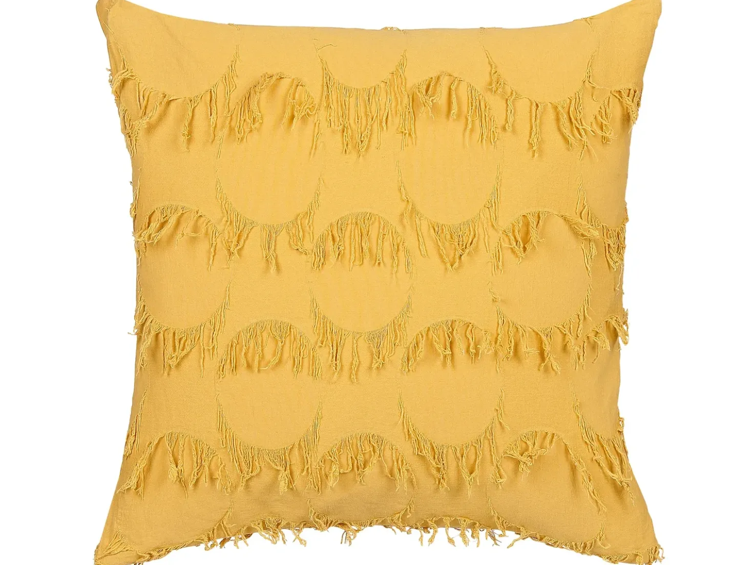 Set di 2 cuscini AGASTACHE 45 x 45 cm Giallo Trama geometrica