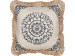 Set di 2 cuscini AGRIMONY 45 x 45 cm Nero Trama orientale